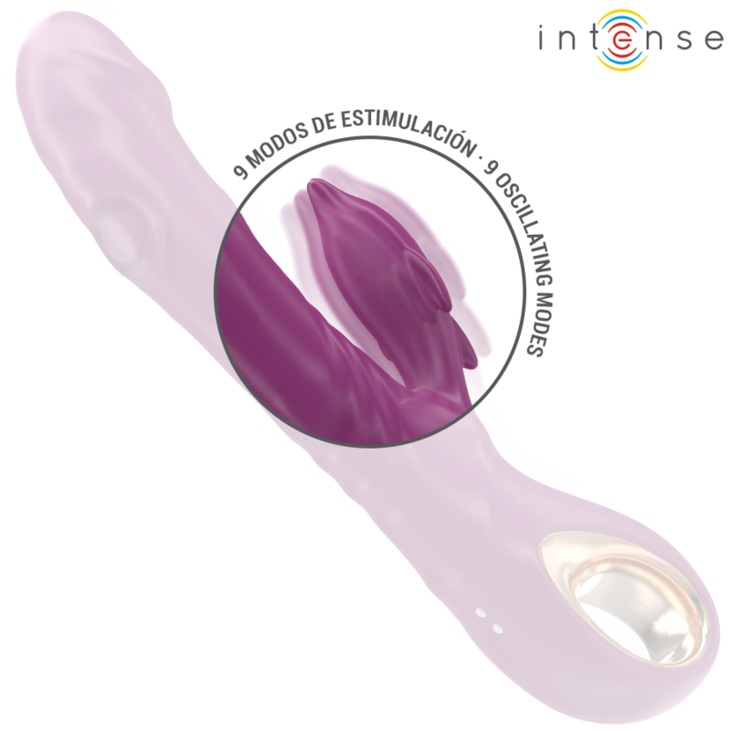 INTENSE - HALLE VIBRATEUR MULTIFONCTION AVEC LANGUE STIMULANTE DAUPHIN VIOLET - 7eme ciel