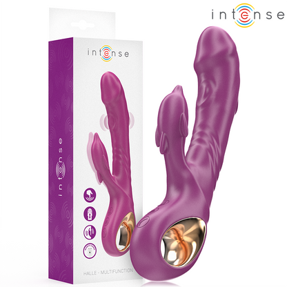INTENSE - HALLE VIBRATEUR MULTIFONCTION AVEC LANGUE STIMULANTE DAUPHIN VIOLET