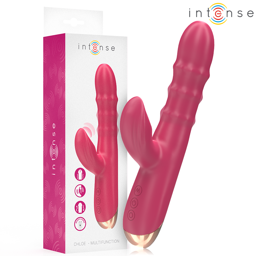INTENSE - CHLOE VIBRATEUR MULTIFONCTION 3 EN 1 ROUGE