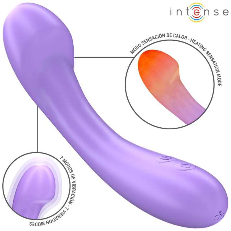 INTENSE - BECKY VIBRATEUR 19 CM CHAUFFANT 7 VIBRATIONS VIOLET - 7eme ciel