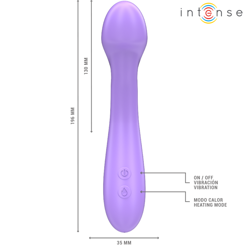 INTENSE - BECKY VIBRATEUR 19 CM CHAUFFANT 7 VIBRATIONS VIOLET - 7eme ciel