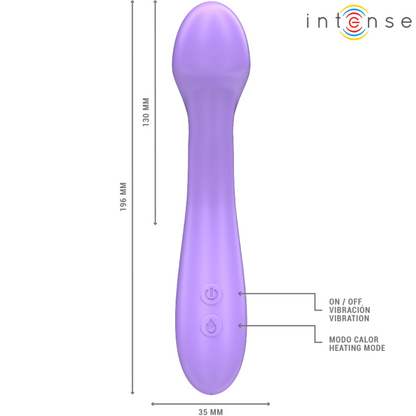 INTENSE - BECKY VIBRATEUR 19 CM CHAUFFANT 7 VIBRATIONS VIOLET - 7eme ciel