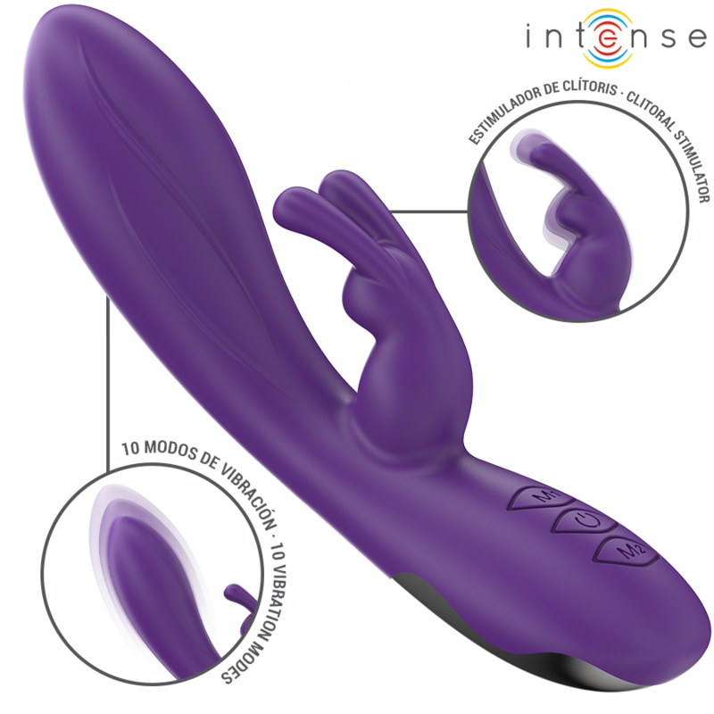 INTENSE - RANDALL VIBRATEUR RABBIT 10 VIBRATIONS VIOLET - 7eme ciel
