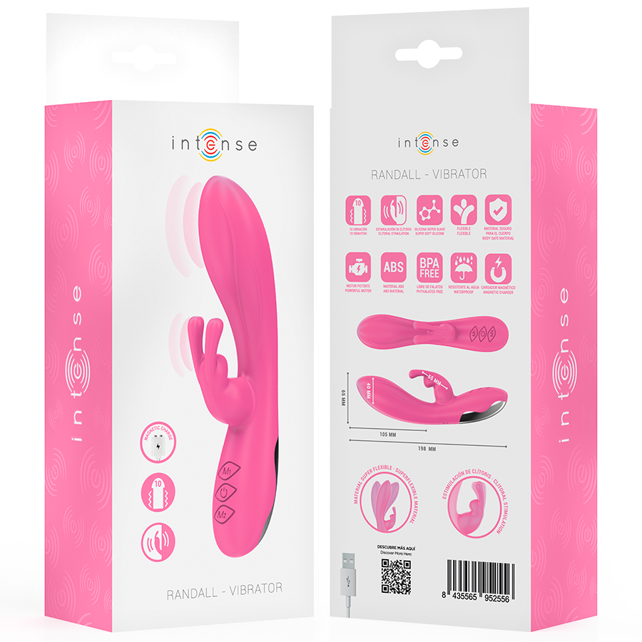 INTENSE - RANDALL VIBRATEUR RABBIT 10 VIBRATIONS ROSE - 7eme ciel