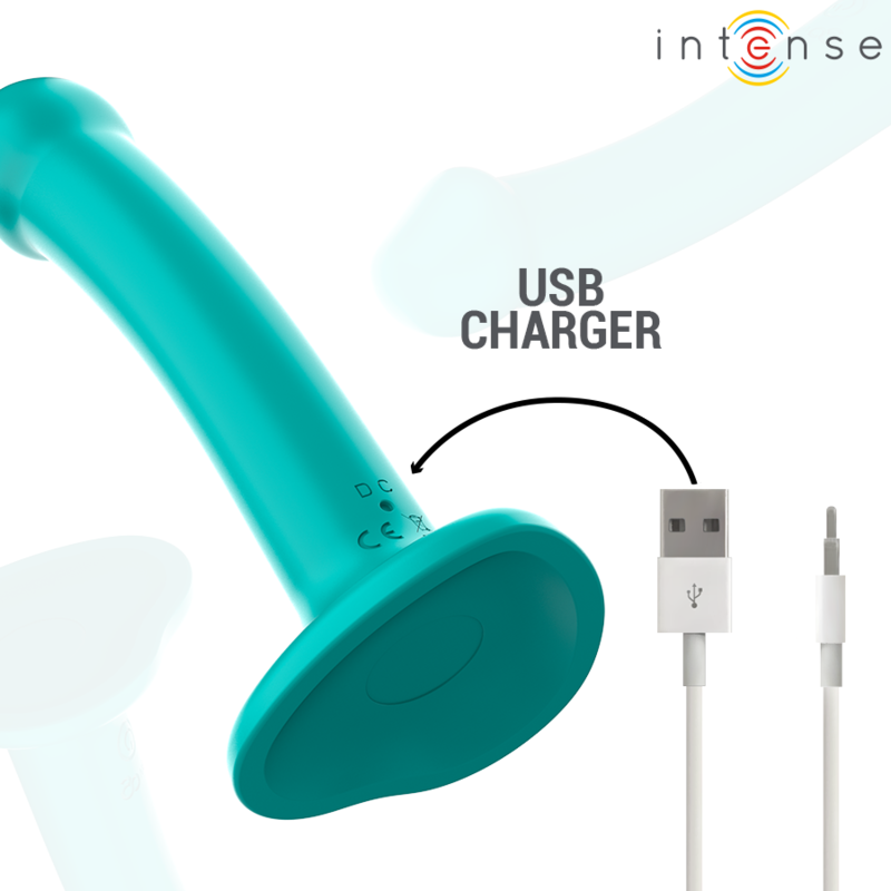INTENSE - KATIE VIBRATEUR AVEC VENTOUSE 10 VIBRATIONS TÉLÉCOMMANDE BLEUE - 7eme ciel
