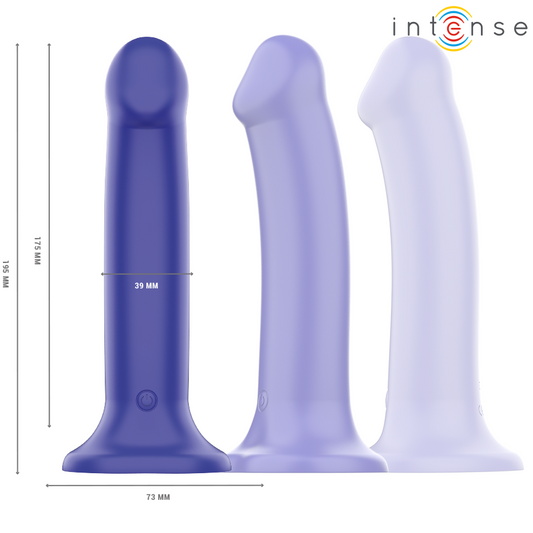 INTENSE - VICTORIA VIBRATEUR AVEC VENTOUSE 10 VIBRATIONS BLEU FONCÉ TÉLÉCOMMANDE - 7eme ciel