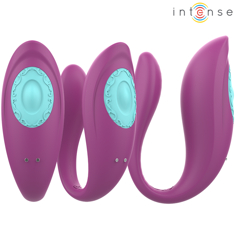 INTENSE - ANNIE VIBRATEUR ET STIMULATEUR EN U VIOLET TÉLÉCOMMANDE - 7eme ciel