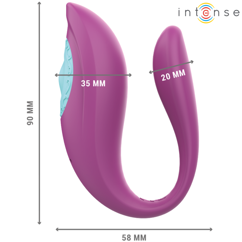 INTENSE - ANNIE VIBRATEUR ET STIMULATEUR EN U VIOLET TÉLÉCOMMANDE - 7eme ciel