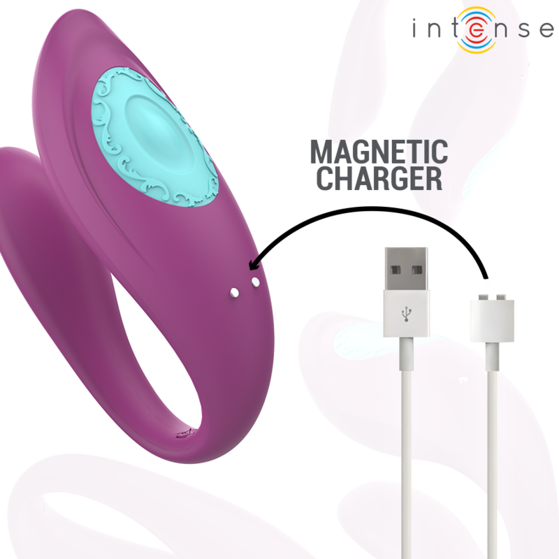 INTENSE - ANNIE VIBRATEUR ET STIMULATEUR EN U VIOLET TÉLÉCOMMANDE - 7eme ciel