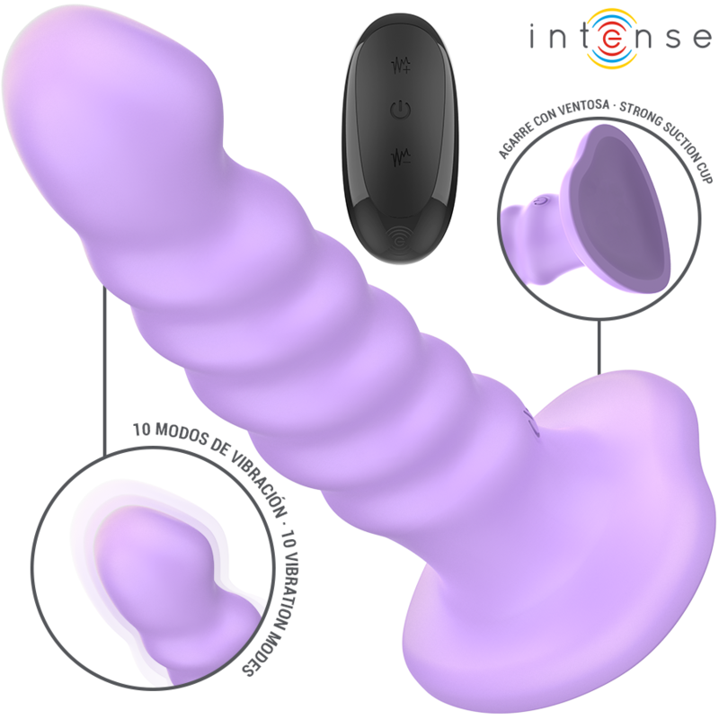 INTENSE - BRENDA VIBRATEUR TAILLE M DESIGN SPIRALE 10 VIBRATIONS VIOLET TÉLÉCOMMANDE - 7eme ciel