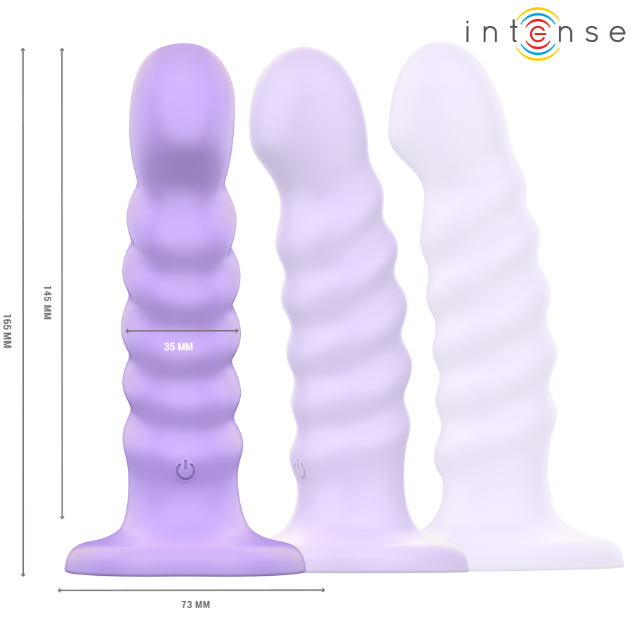 INTENSE - BRENDA VIBRATEUR TAILLE M DESIGN SPIRALE 10 VIBRATIONS VIOLET TÉLÉCOMMANDE - 7eme ciel