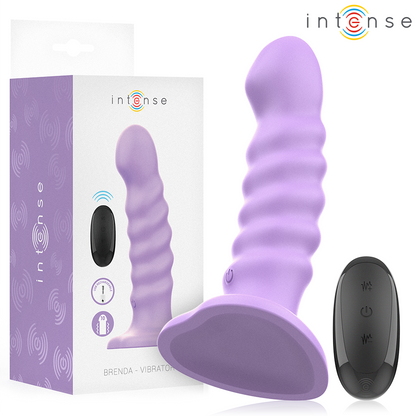 INTENSE - BRENDA VIBRATEUR TAILLE M DESIGN SPIRALE 10 VIBRATIONS VIOLET TÉLÉCOMMANDE