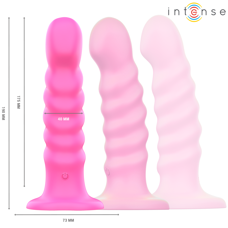 INTENSE - CINDY VIBRATEUR TAILLE L DESIGN SPIRALE 10 VIBRATIONS ROSE TÉLÉCOMMANDE - 7eme ciel