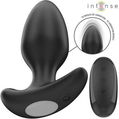 INTENSE - JOEY ANAL PLUG 10 VIBRATIONS NOIR TÉLÉCOMMANDE - 7eme ciel
