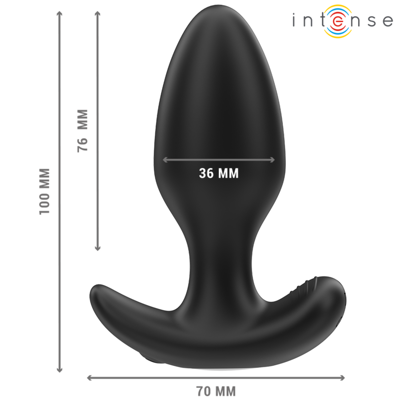 INTENSE - JOEY ANAL PLUG 10 VIBRATIONS NOIR TÉLÉCOMMANDE - 7eme ciel