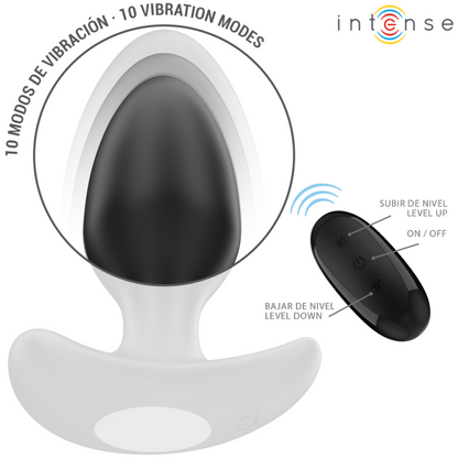 INTENSE - JOEY ANAL PLUG 10 VIBRATIONS NOIR TÉLÉCOMMANDE - 7eme ciel