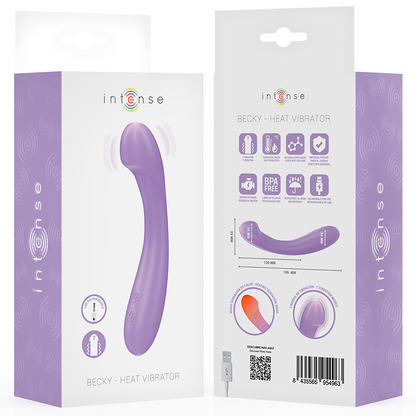 INTENSE - BECKY VIBRATEUR 19 CM CHAUFFANT 7 VIBRATIONS VIOLET