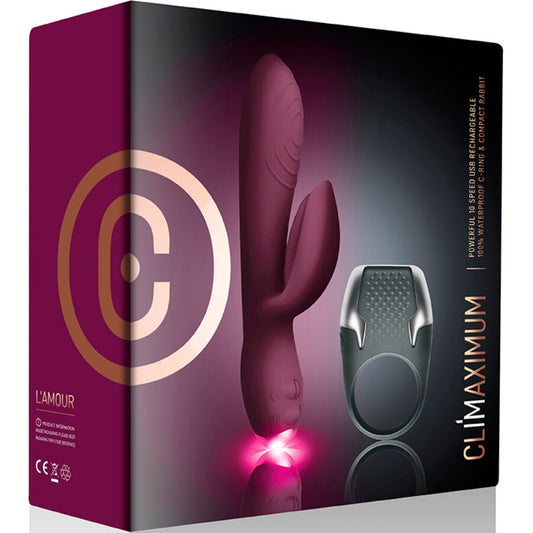 CLIMAXIMUM - LAMOUR KIT VIBRATEUR RABBIT + ANNEAU PÉNITENSIF À LED - 7eme ciel