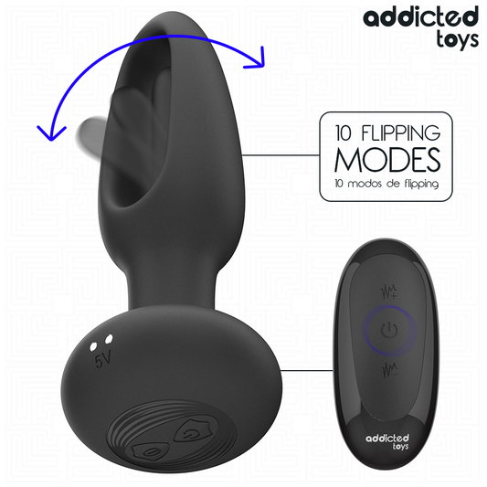 ADDICTED TOYS - PLUG ANAL AVEC LANGUE VIBRANTE ET TÉLÉCOMMANDE - 7eme ciel
