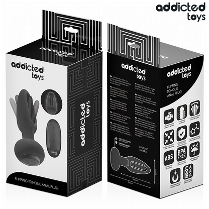 ADDICTED TOYS - PLUG ANAL AVEC LANGUE VIBRANTE ET TÉLÉCOMMANDE - 7eme ciel