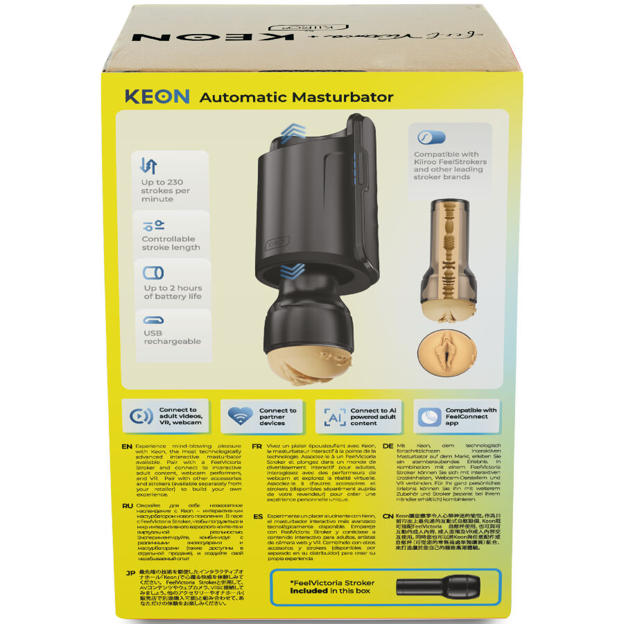 KIIROO - KEON WIFI COMBO VICTORIA JUNE MASTURBATEUR AUTOMATIQUE + FEEL STROKER - 7eme ciel