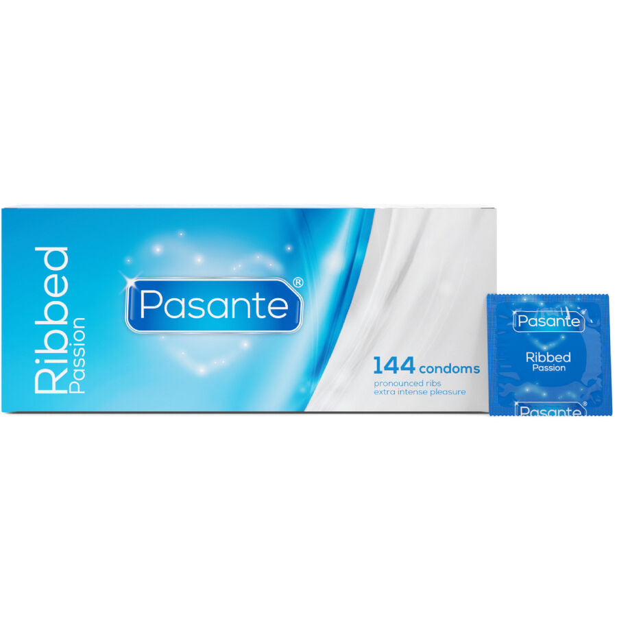 PASANTE - PRÉSERVATIFS PASSION CÔTELÉS BOÎTE 144 UNITÉS - 7eme ciel