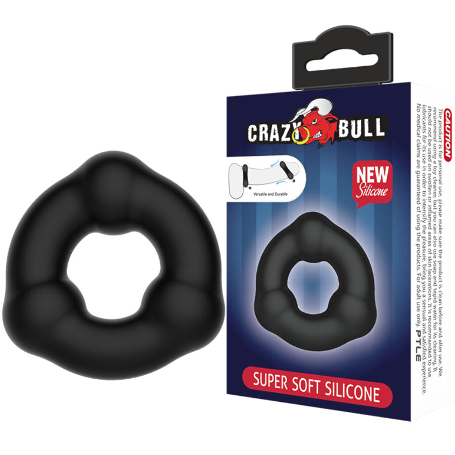 CRAZY BULL - BAGUE EN SILICONE ULTRA DOUX AVEC NODULES