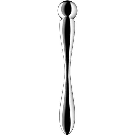 SATISFYER - STAR FORCE 2 GODEMICHET DOUBLE EN ACIER INOXYDABLE
