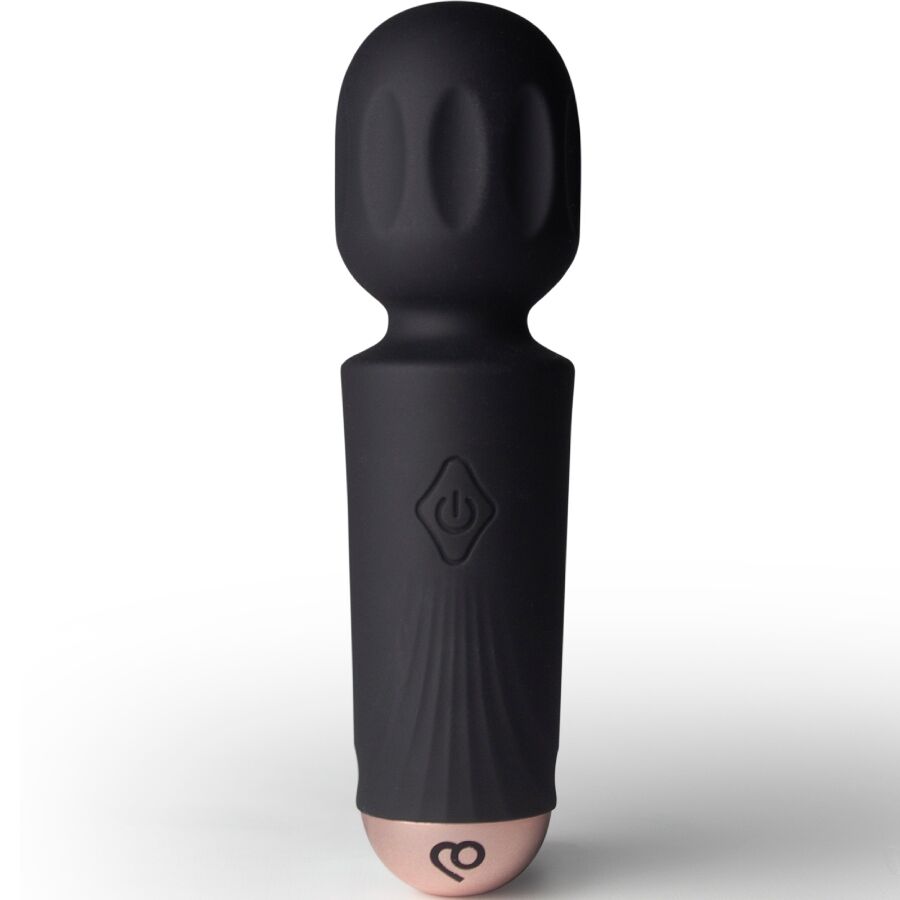 ROCKS-OFF - MINI BAGUETTE RECHARGEABLE 16 FONCTIONS TULIPE NOIRE