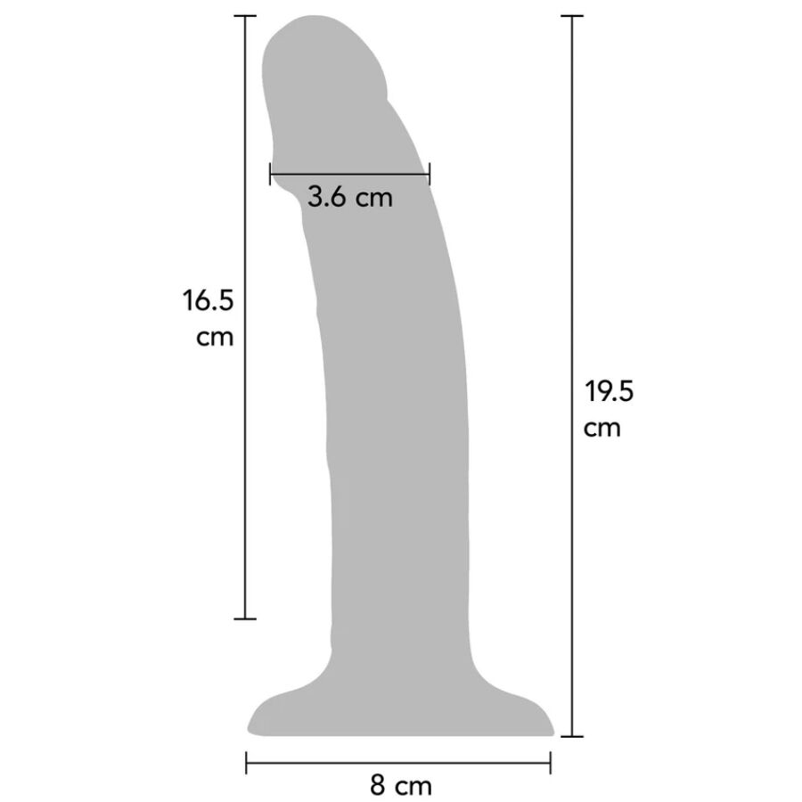 GET REAL - GODEMICHET VIBRANT RÉALISTE EN SILICONE TRANSPARENT 19,5 CM