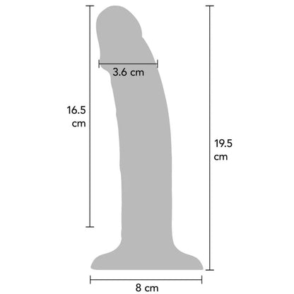 GET REAL - GODEMICHET VIBRANT RÉALISTE EN SILICONE TRANSPARENT 19,5 CM