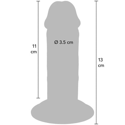GET REAL - PÉNIS DE LUXE ÉPAIS DOUBLE DENSITÉ EN TPE 13 CM