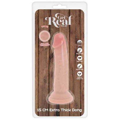 GET REAL - PÉNIS DE LUXE ÉPAIS DOUBLE DENSITÉ EN TPE 15 CM