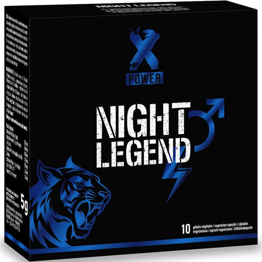 XPOWER - NIGHT LEGEND STIMULANT À ACTION RAPIDE POUR L'ÉRECTION ET LA PERFORMANCE 10 CAPSULES