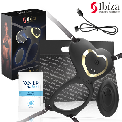 IBIZA - VIBRATEUR COUPLE EN FORME DE CŒUR AVEC TÉLÉCOMMANDE