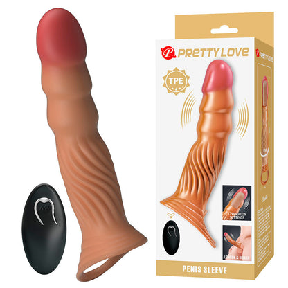PRETTY LOVE - MANCHON PÉNIS TEXTURÉ AVEC VIBRATION ET TÉLÉCOMMANDE