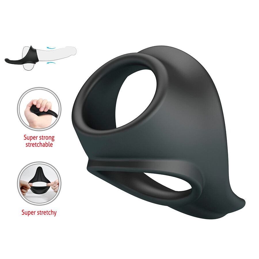 CRAZY BULL - ZADOK ANNEAU ERGONOMIQUE AVEC STIMULATEUR PÉRINÉAL