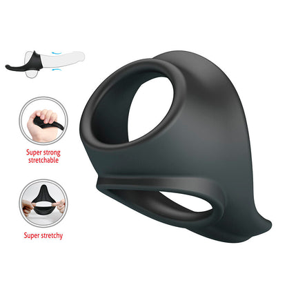 CRAZY BULL - ZADOK ANNEAU ERGONOMIQUE AVEC STIMULATEUR PÉRINÉAL