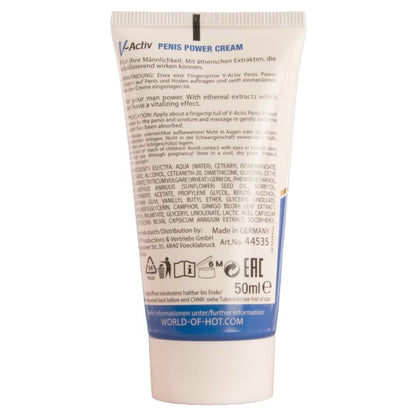 HOT - CRÈME STIMULANTE POUR LE PÉNIS V-ACTIV POUR HOMMES 50 ML