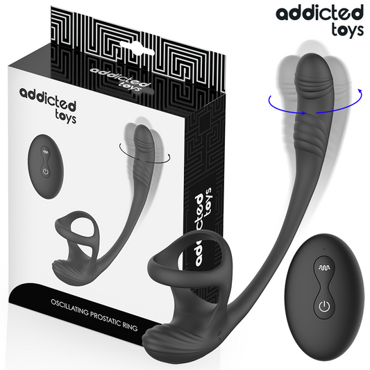 ADDICTED TOYS - PLUG ANAL AVEC VIBRATION, ONDULATION À 360° ET STIMULATEUR DE TESTICULES
