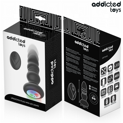 ADDICTED TOYS - PLUG ANAL ROTATIF ET VIBRANT, TÉLÉCOMMANDE AVEC LUMIÈRE LED