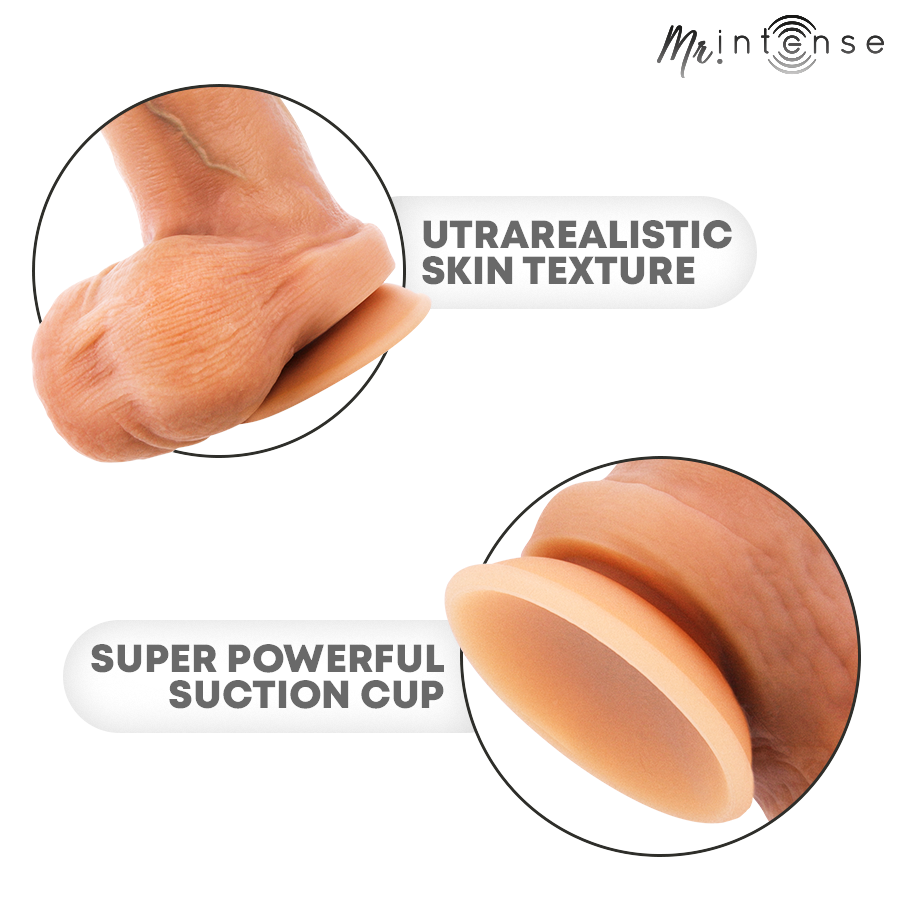 MR INTENSE - BRUCE L PÉNIS ULTRA-RÉALISTE AVEC TESTICULES 23 CM -Ø- 5,2 CM