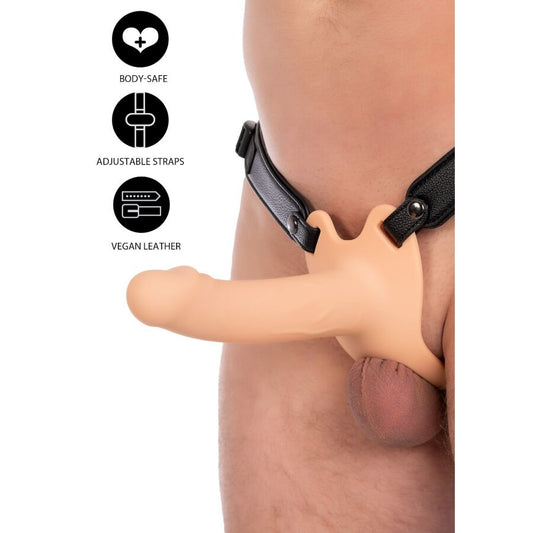 HIDDEN DESIRE - INFERNO MANCHON PÉNIS AVEC STRAP-ON EN SILICONE 18 CM