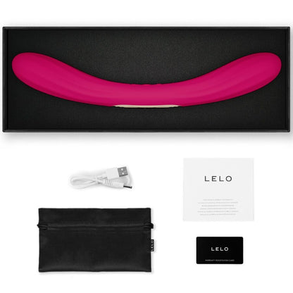 LELO - BOOMERANG VIBRATEUR À DOUBLE EXTRÉMITÉ CERISE