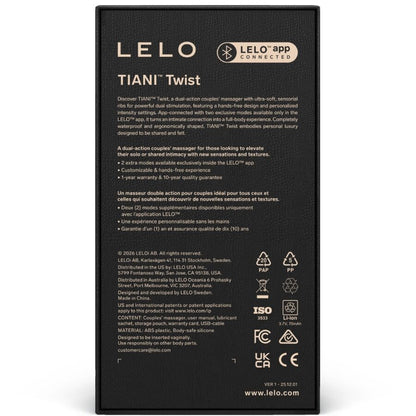 LELO - TIANI TWIST VIBRATEUR POUR COUPLES LAVANDE