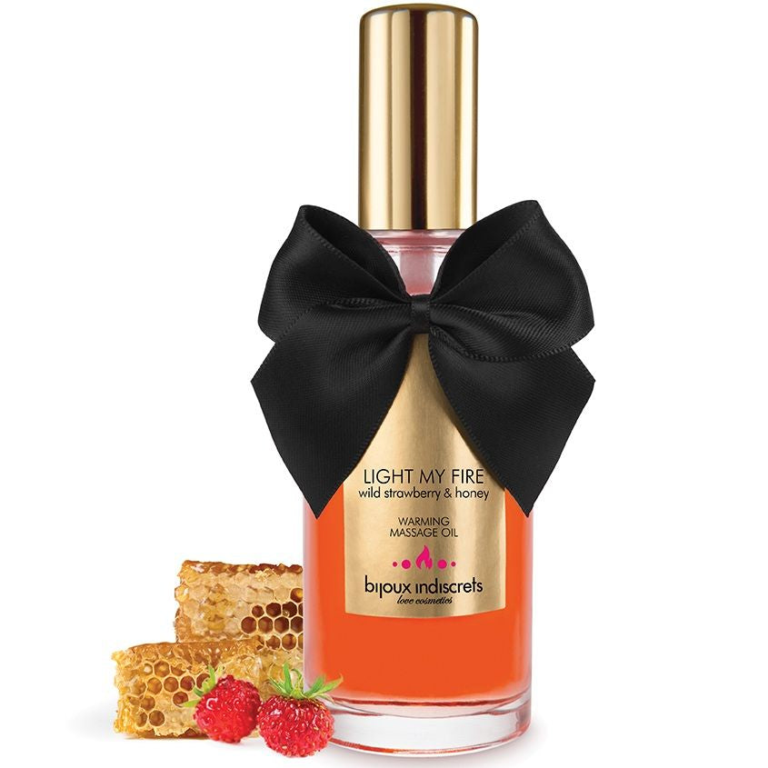 BIJOUX - HUILE DE MASSAGE EFFET CHALEUR ARÔME FRAISE - 7eme ciel