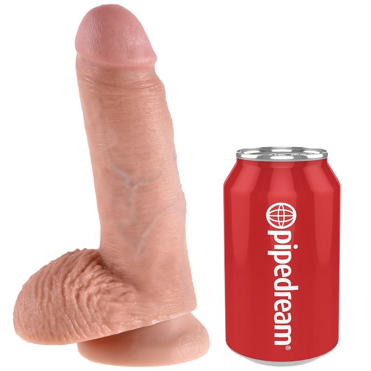 KING COCK - 7 CHAIR DE GODE AVEC BOULES 17.8 CM - 7eme ciel