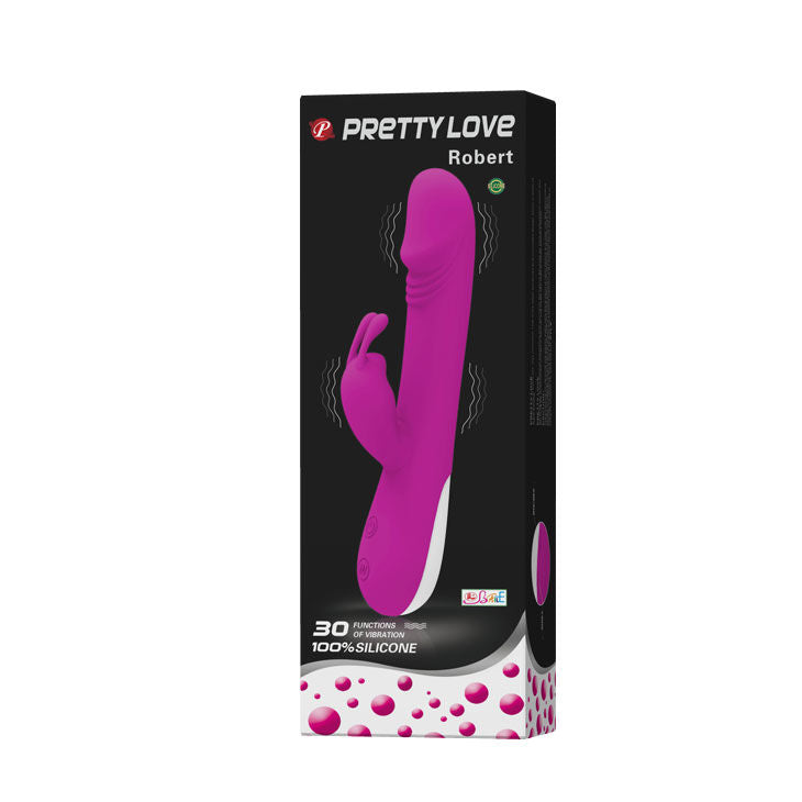 PRETTY LOVE - FLIRTATION VIBRATEUR ROBERT AVEC STIMULATEUR DE CLITORIS - 7eme ciel
