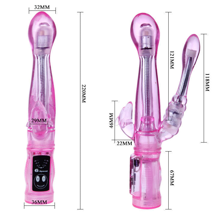 BAILE - VIBRATEUR FLEXIBLE AVEC STIMULATEUR ANAL - 7eme ciel