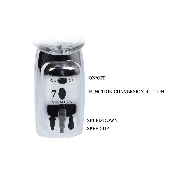 BAILE - ROTATEUR TRANSPARENT MISSILE AMOUR 26.5 CM - 7eme ciel